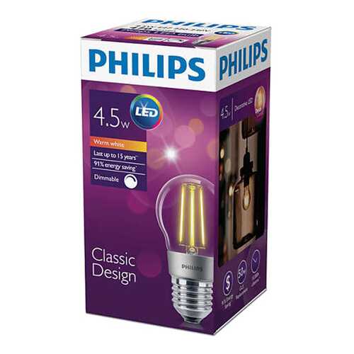 Лампа Philips LEDClassic 5-50 W P 45 E 27 WW CL APR в Керхер